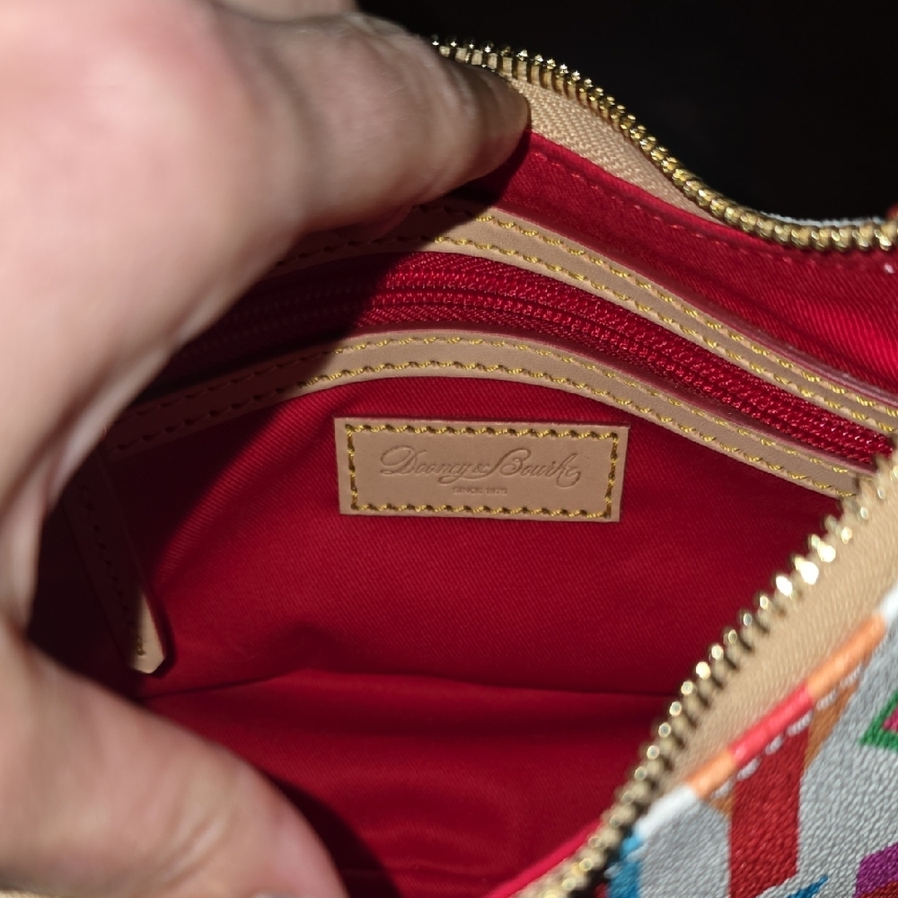 Dooney & Bourke Mary Blair Colorful Geometric Shoulder Bag EUC - Picture 8 of 10